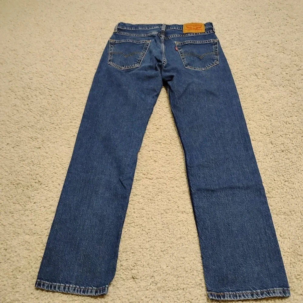 Levis 505 Jeans Mens 29x30 Blue Straight Denim Cotton Western Ranch Cowboy Farm